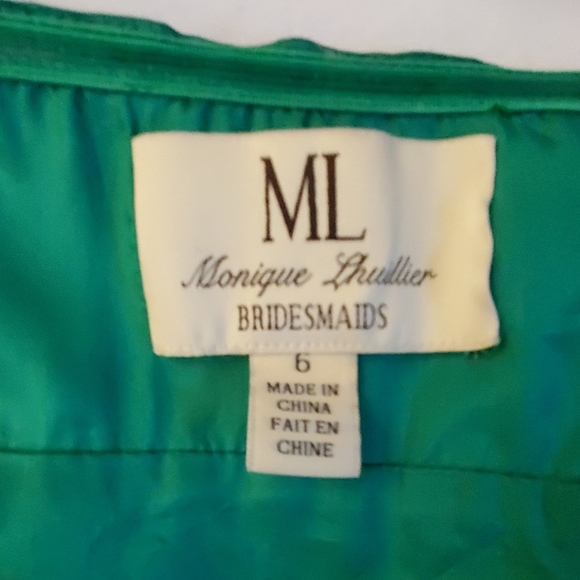 Emerald green cocktail dress - Picture 2 of 2